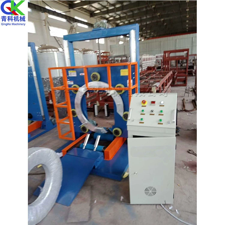 Машина для обмотки труб напольного отопления и водопроводных труб. Упаковочное оборудование промышленного класса с контролем параметров. Оборудование для упаковки шлангов и рукавов.