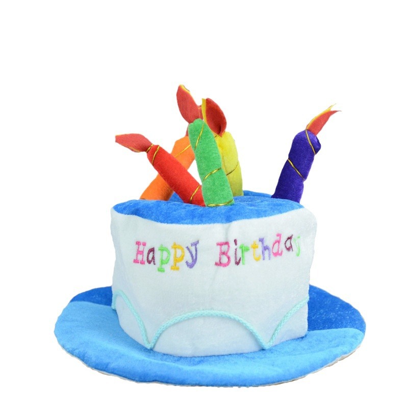 Sombrero de pastel de cumpleaños Sombrero de fiesta de rendimiento Suministros de fiesta de disfraces Fiesta de cumpleaños Sombrero de cumpleaños para adultos