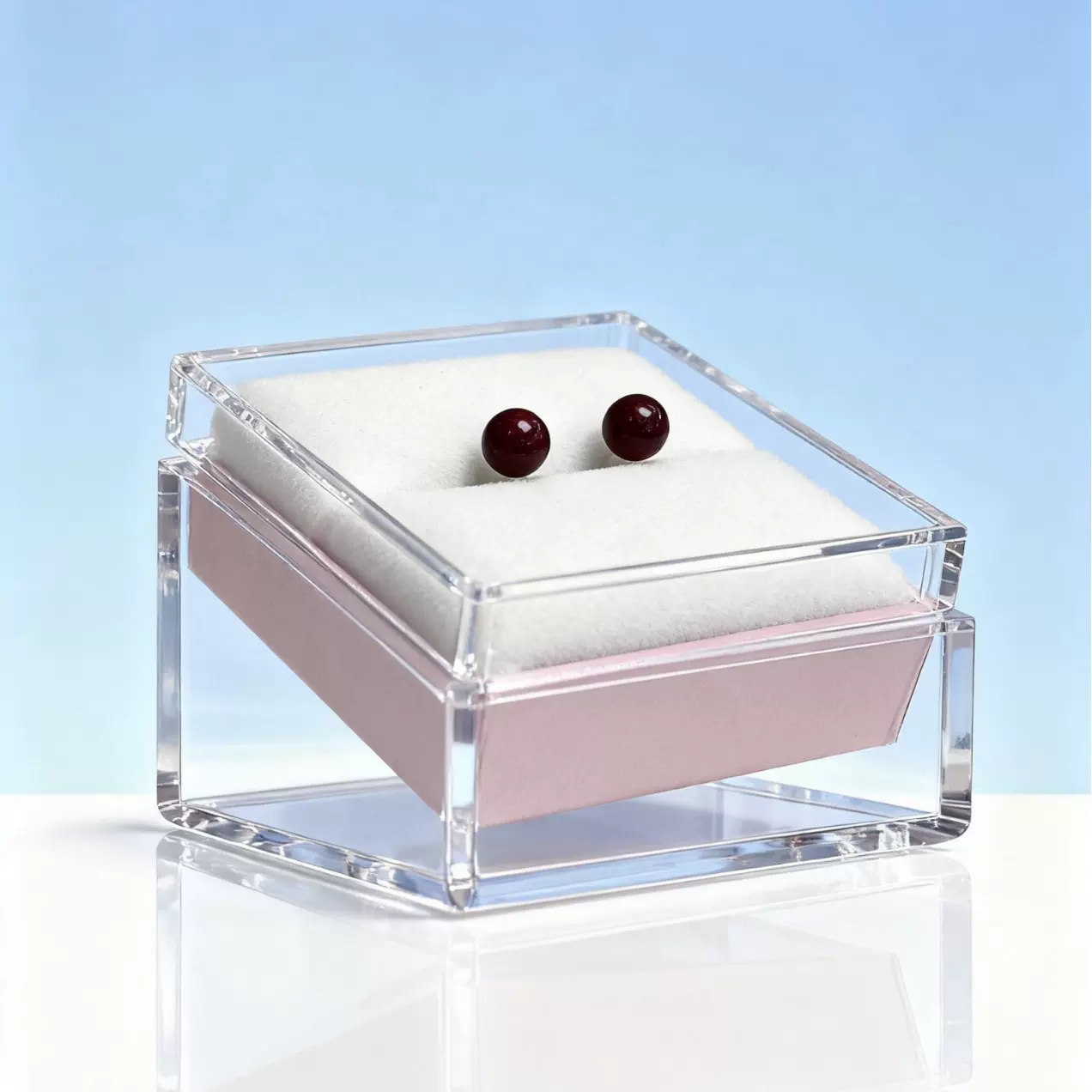 朱砂红豆耳钉 简单耐看 百搭显白 本命年必备首饰 新年礼物 种草