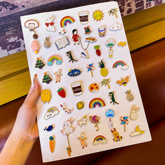 Cute animal cartoon brooch fashion couple metal ins clothing bag creative badge accessories small pendant