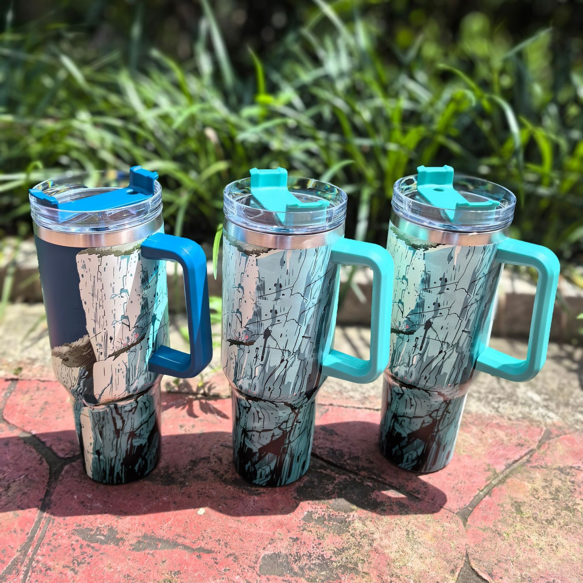 Una taza de automóvil transfronteriza 40 304 taza de acero inoxidable Big Mac de gran capacidad de taza de hielo 5D taza de agua