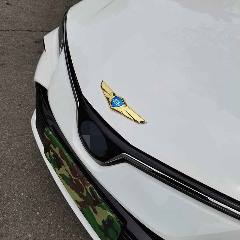 Special Kia Car Sticker K3 k2 k5 KX7 Auto Supplies Smart Running Car Head Cover Metal Personality Exterior Modification Standard