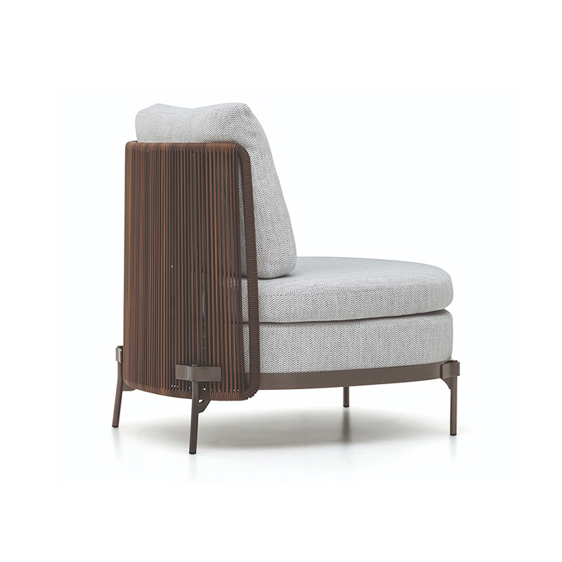 Sofá de caña patio al aire libre ocio silla de caña terraza villa jardín al aire libre impermeable combinación de muebles dobles