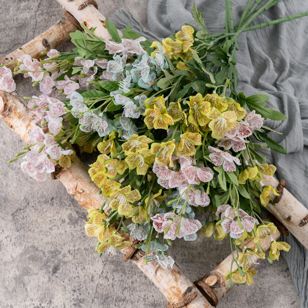 仿真花跳舞蘭廠家家居裝飾婚慶手捧花路引花牆植物牆假花DY1-124A