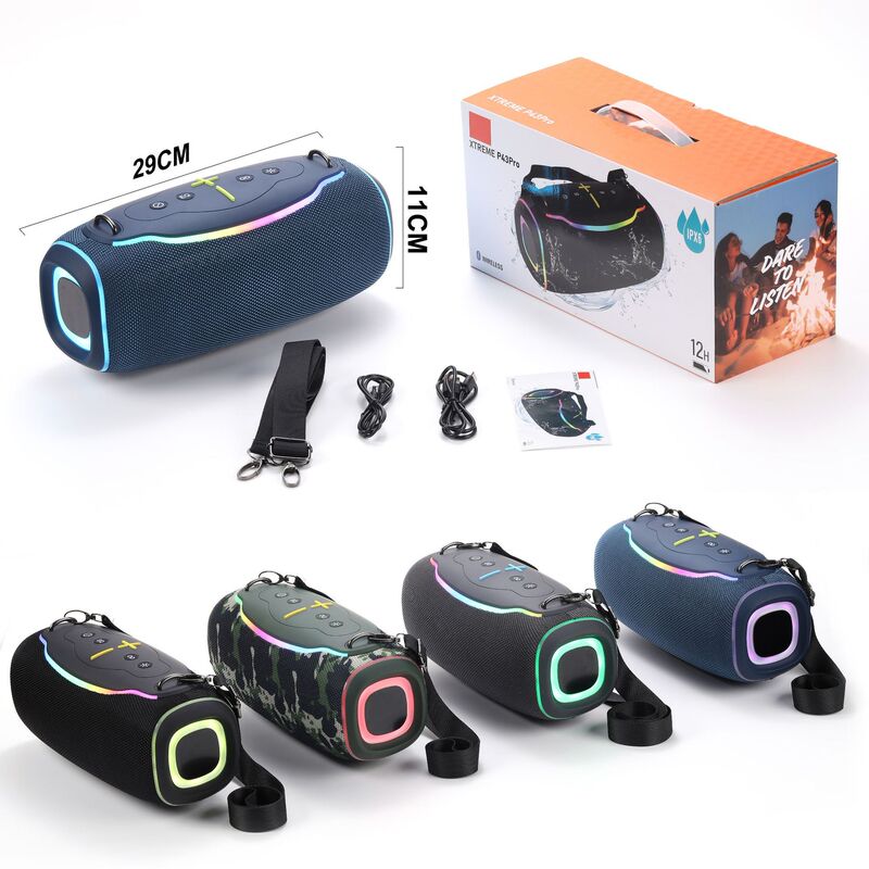 Xtreme Outdoor Portable Wireless Battle Drum Bluetooth Speaker P43 Pro High-Power Heavy Bass Waterproof Fm