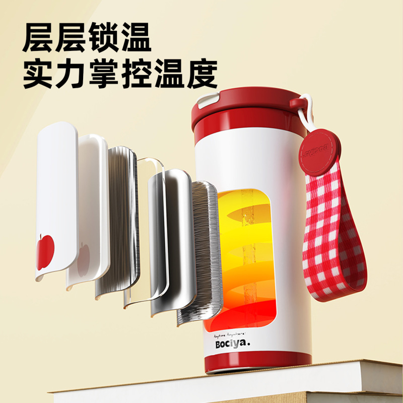 女性用サーモスカップ、見栄えの良い夏の2025年新作ギフトコーヒーカップ、外出時に持ち運べる316ステンレスストローカップ|undefined