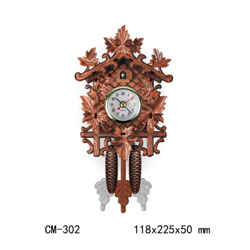 Reloj de pared nórdico retro de madera de tiempo reloj colgante de cuco reloj despertador reloj por hora estilo de sala de estar