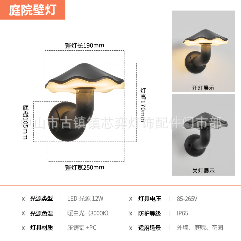 스타일 01 - 새로운 핫 스타일 - 벽 램프 - 12W - 블랙 - 따뜻한 조명