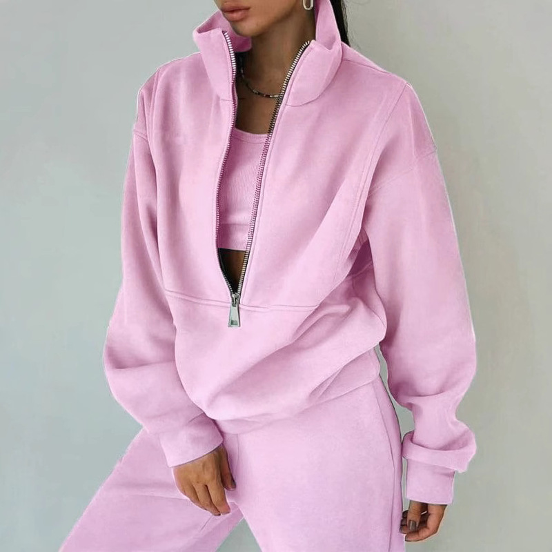 2022 Amazon Ebay New European and American Autumn Women's New Fashion Fleece Sports and Leisure Suit T5588