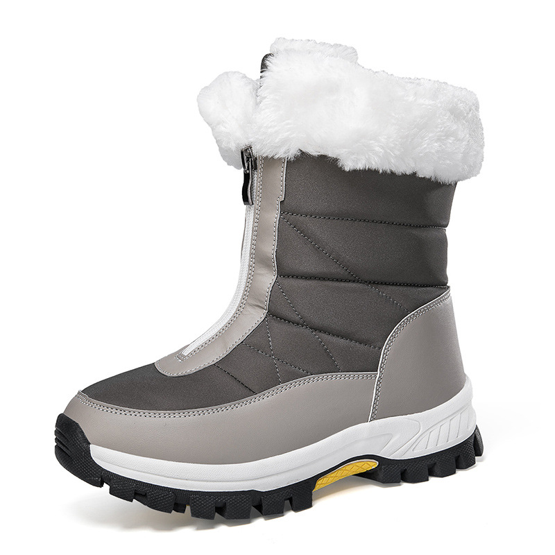 2024 invierno al aire libre de alta calidad más terciopelo calentamiento de fondo grueso zapatos de nieve nuevas tendencias transfronterizas botas de algodón ligeras mujeres image 5