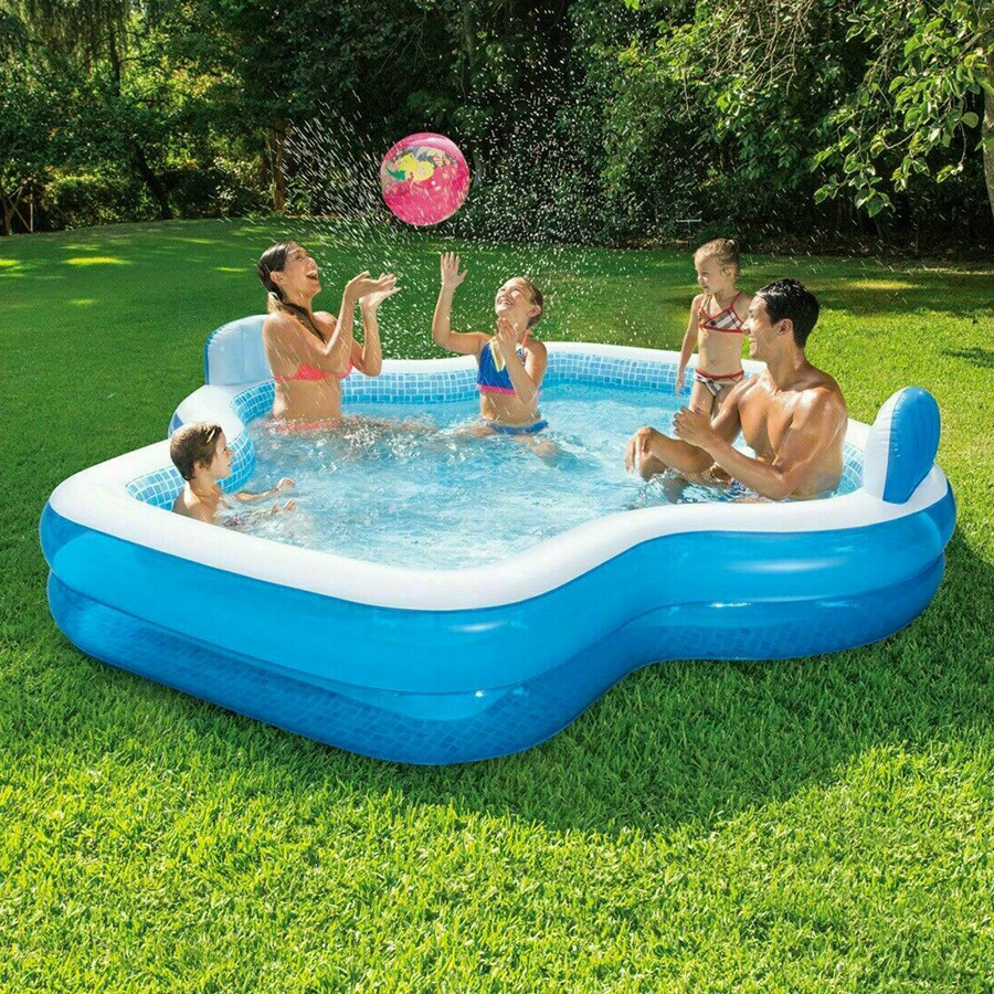 Factory Direct supply inflatable swimming pool backrest seat family parent-child pool thickened children playing water game pool