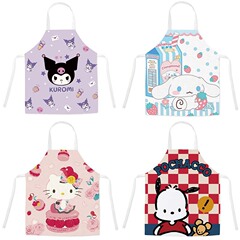 かわいいアニメのサンリオのクロミパチャ犬の台所の親子の子供のエプロンの絵の汚れ防止のカバー