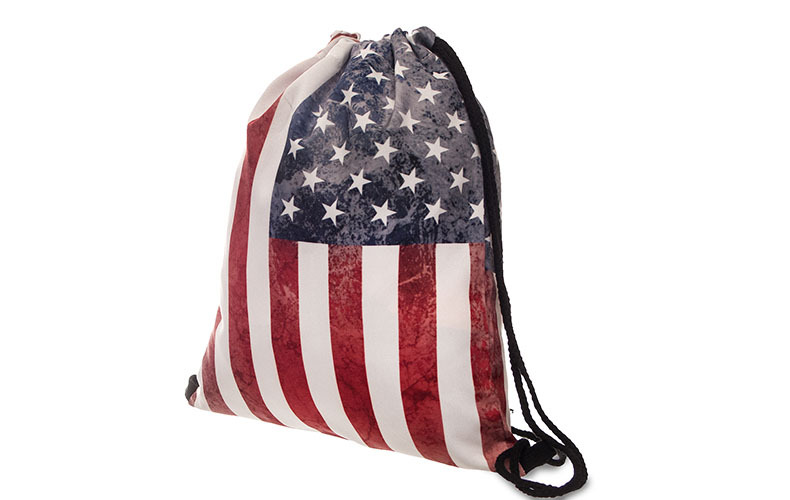 Wasserdicht Nationalflagge Lässig Reisen Rucksack Mit Kordelzug display picture 2