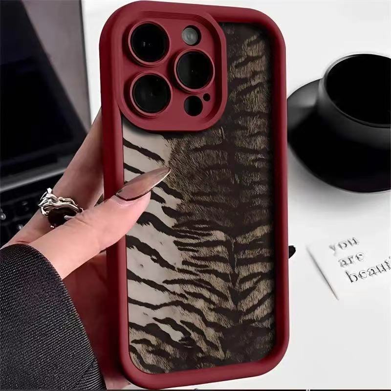Nuevo estampado de leopardo para iphone16pro funda para teléfono móvil Apple 15 anti-caída 14 Europa y América 13promax nuevo 12x