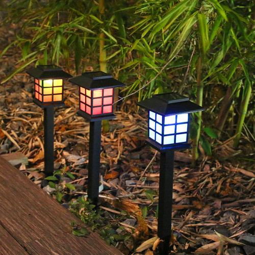 Outdoor rainproof solar LED lawn light small house light mini solar light small palace light courtyard garden light