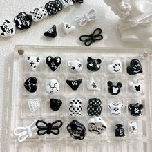 小香风熊衣服爱心花烤漆合金串珠手工diy手链项链手机链饰品配件