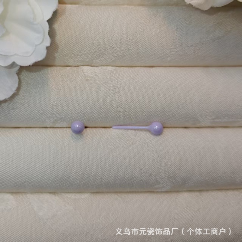 新型陶瓷4mm圆头耳钉简约时尚个性百搭养耳洞免摘陶瓷耳钉饰品|undefined