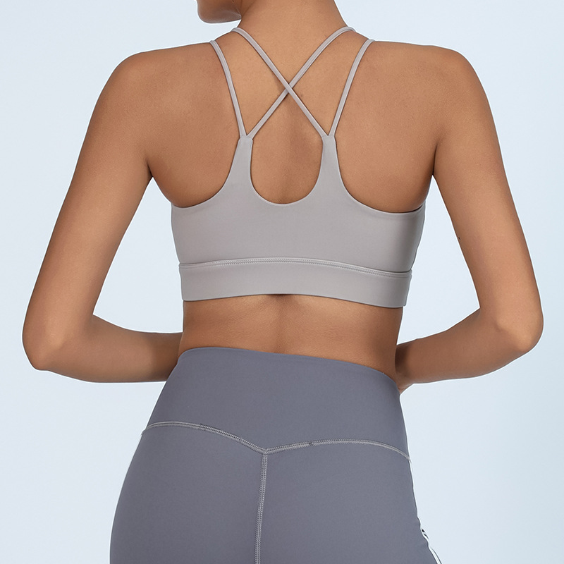 Deportes transfronterizos europeos y estadounidenses belleza interior espalda de alta resistencia envuelta pecho antichoque fitness yoga correr cinturón bra