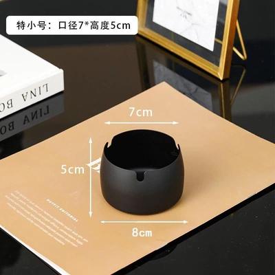 Car ashtray, hotel, KTV, billiard room, homestay - black-8cm-very-small-free-customization-for-2-ashtrays