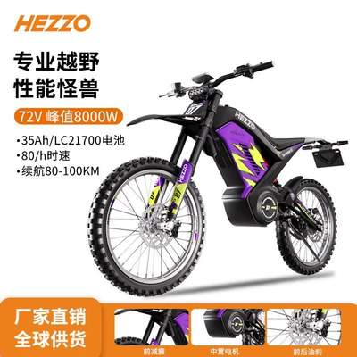 High-Speed Off-Road, Elektrikli motosikletlər - d7-72v8000w35ah-purple