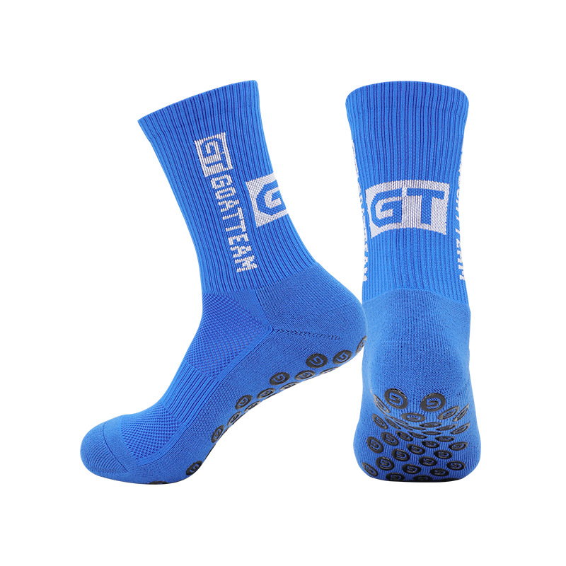 Kaymaz Tutuşlu Harf Baskılı Spor Çorapları - Erkekler ve Kadınlar İçin Nefes Alabilen Yastıklı Orta Boy Çoraplar, Futbol İçin Çabuk Kuruyan Sürtünme Önleyici Spor Çorapları_voghion.com