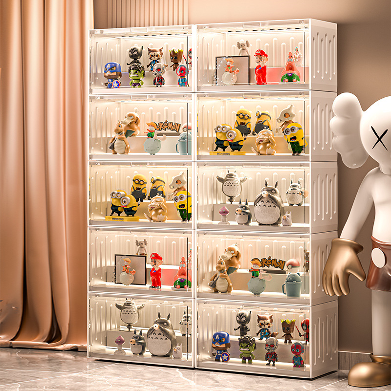 Pop Mart Container Acrylic Blind Box Stacking Storage Box Children's Toy Doll Figure Dustproof Display Box