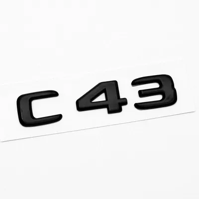 Mercedes-Benz AMG emblem, new E-Class and C-Class modifications, C43, C63S, E53, E63S, rear and side emblems, black modification decals (Car logo) - standard-c43
