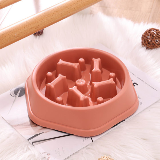 Spot Wholesale Bone-shaped Pet Slow Food Bowl Dog Bowl Anti-choking Slow Food Bowl Small and Medium-sized Dog Dog Feeder