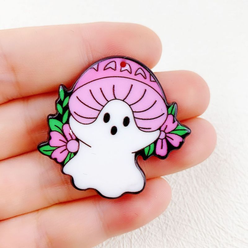 クロスボーダーの人気アクリル両面プリントカラーゴーストハロウィンシリーズはDIYアクセサリーのペンダントを飾ります。|undefined