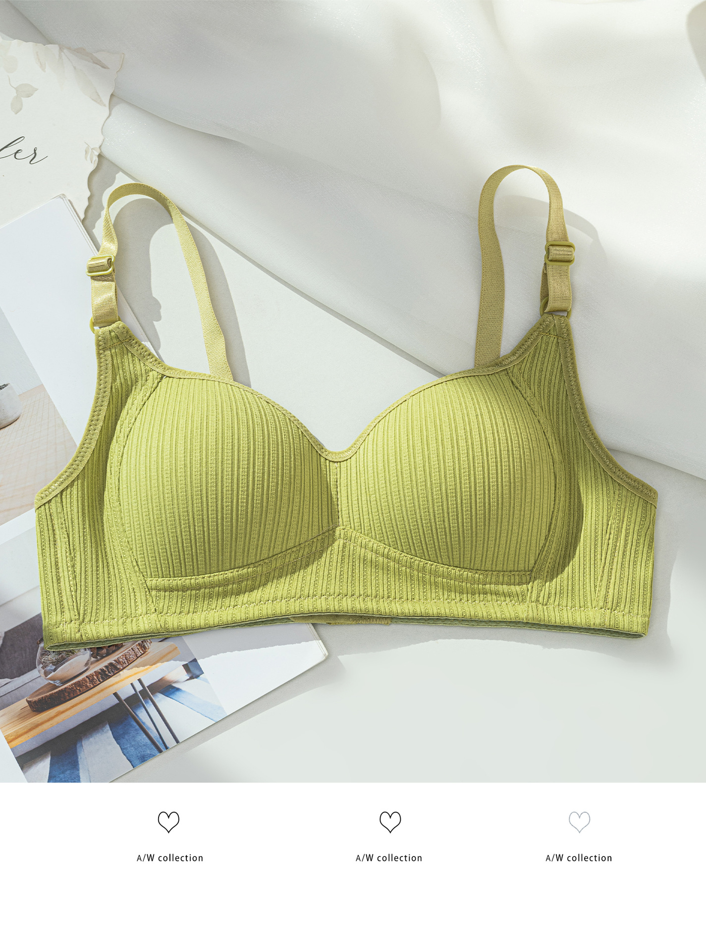 [Comercio electrónico transfronterizo] Macarons, recolección lateral transpirable, recolección, colección superior, leche auxiliar, ropa interior antiflacidez, sujetador de texto para niña