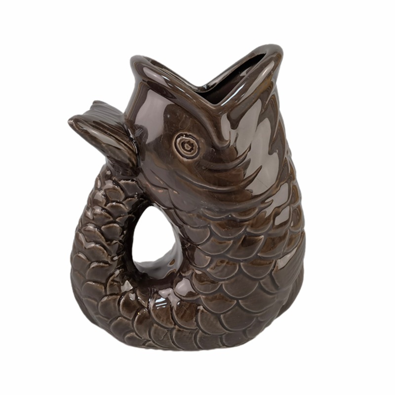 Taza de cola de pescado sirena cola de pescado Taza de cerámica pintada a mano hermosa falda de cola de pez taza de mango en relieve regalo de empresa creativa Peces Olla
