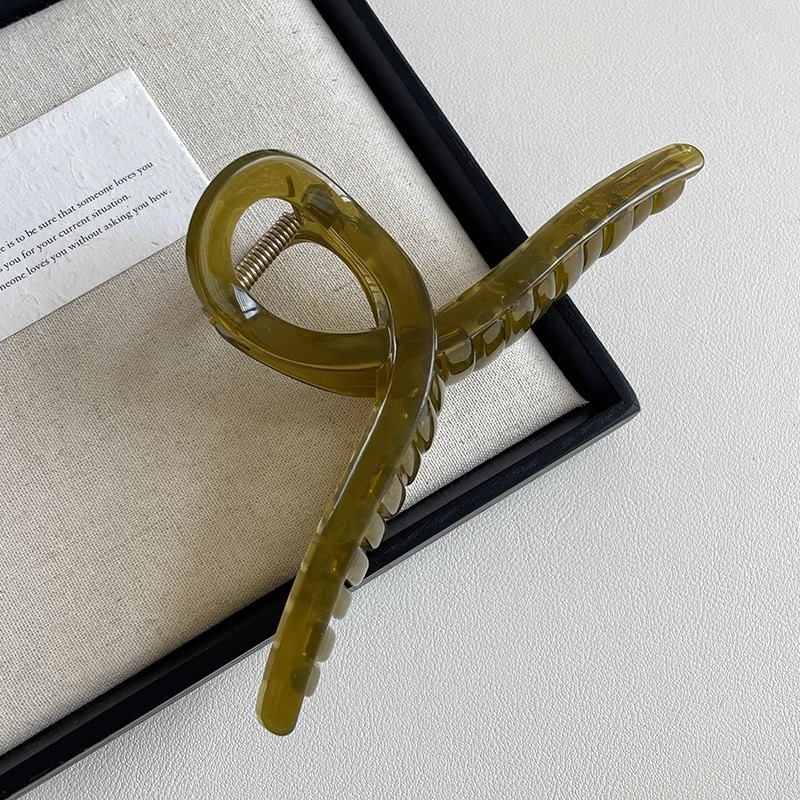 Clip de tiburón grande, clip de agarre para el cabello de placa de sensación de alta calidad, horquilla de temperamento, nuevo estilo, horquilla de gran volumen, tocado de primavera y verano, mujer