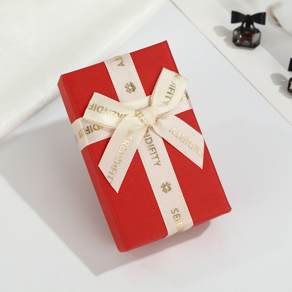 Caja de joyería de arco de moda coreana simple caja de embalaje de regalo de alta calidad caja de almacenamiento de collar de pendientes de anillo