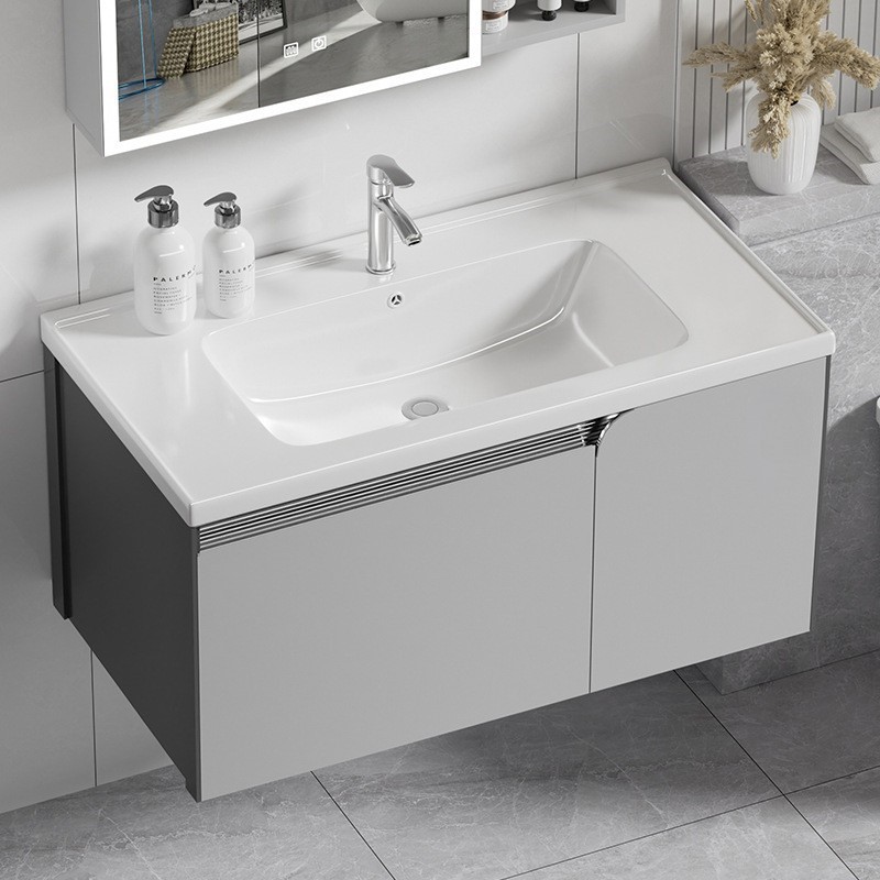 lavabo tipo pared simple gabinete de baño tipo pequeño balcón gabinete de lavabo cerámico combinado lavabo de baño