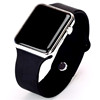 Fashionable square thin electronic silica gel watch, city style