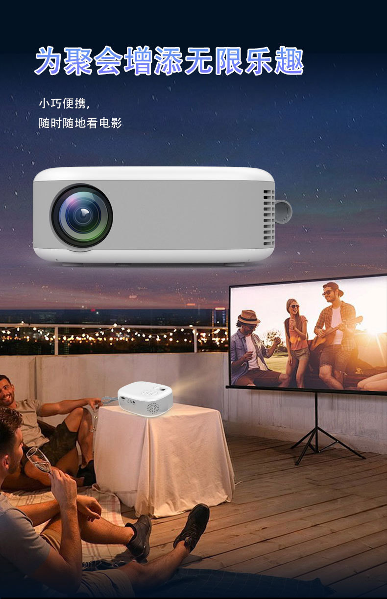 N1720P Mini-Videoprojektor Beamer Full HD Heimkino Wohnzimmer Projektionsgerät Fabrik Büro Grenzüberschreitend
