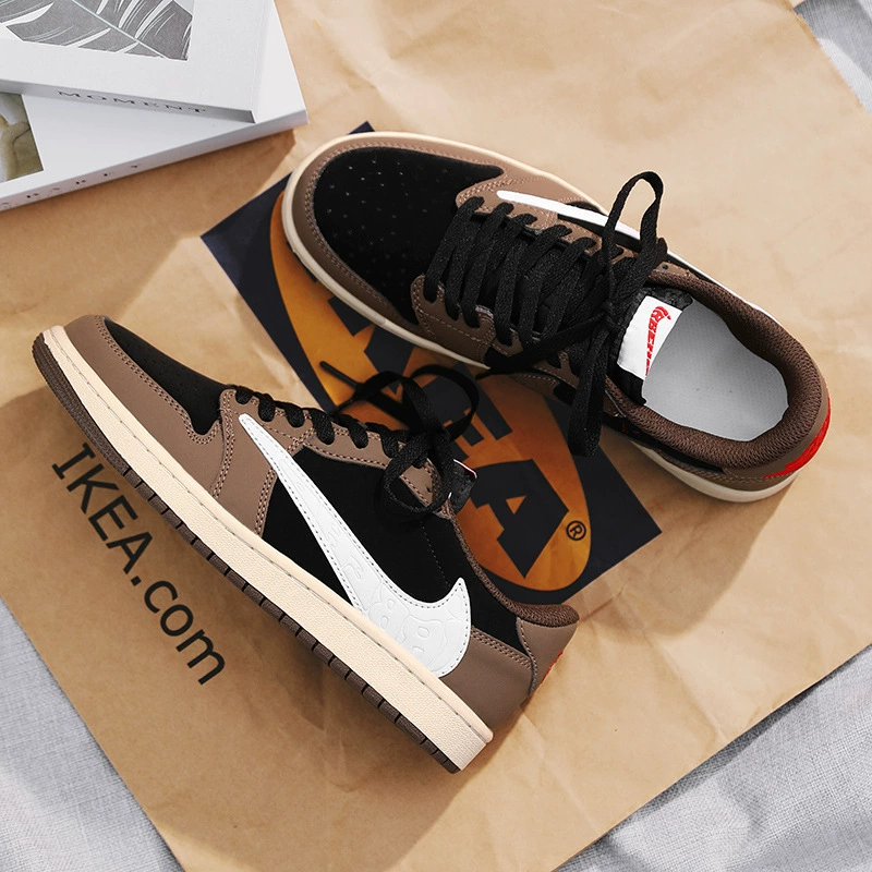 Authentic Nike Official Website Aj1 Spikeback Men's Shoes New Low-Top Collaboration Aj Black Warrior Spikeback Sneakers