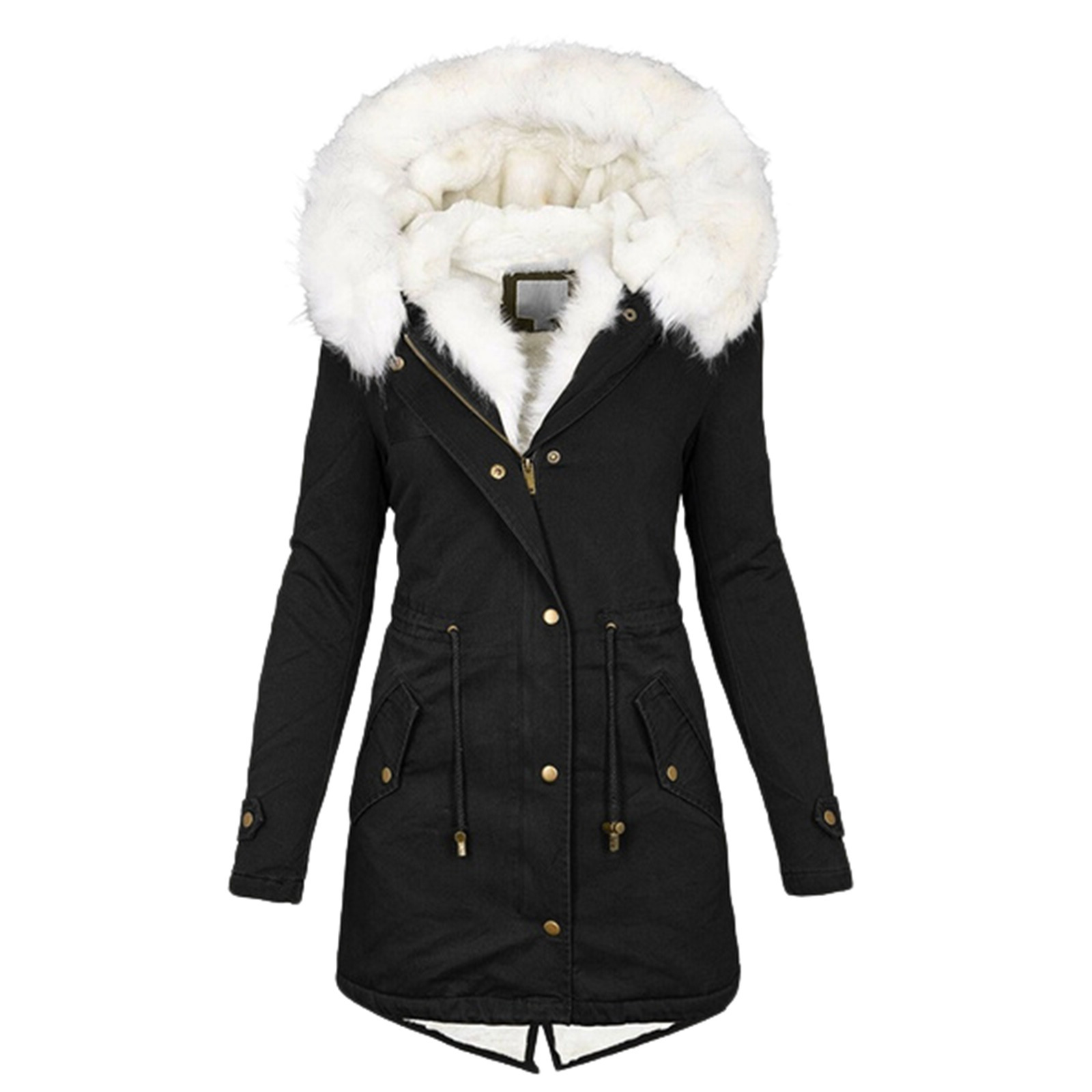 Winter, Autumn Season Women's Casual Solid Color Single Breasted Zipper Coat Coat