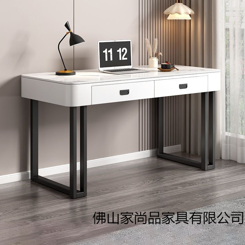 Tempered Glass Computer Desk Desktop E-Sports Table Girls Bedroom Desk Dresser Integrated Office Desk and Chair Combination