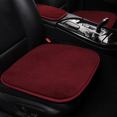 Wool No Backrest Three-piece | Wool pad - pure-mirror-version-2-single-seats-wine-red