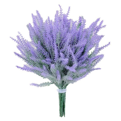Simulated Lavender, Plush-Textured Country-Style Decorative Flower Bunches, Wedding Eternal Flowers: Wheat Ears & Lavender Silk Floral Arrangements