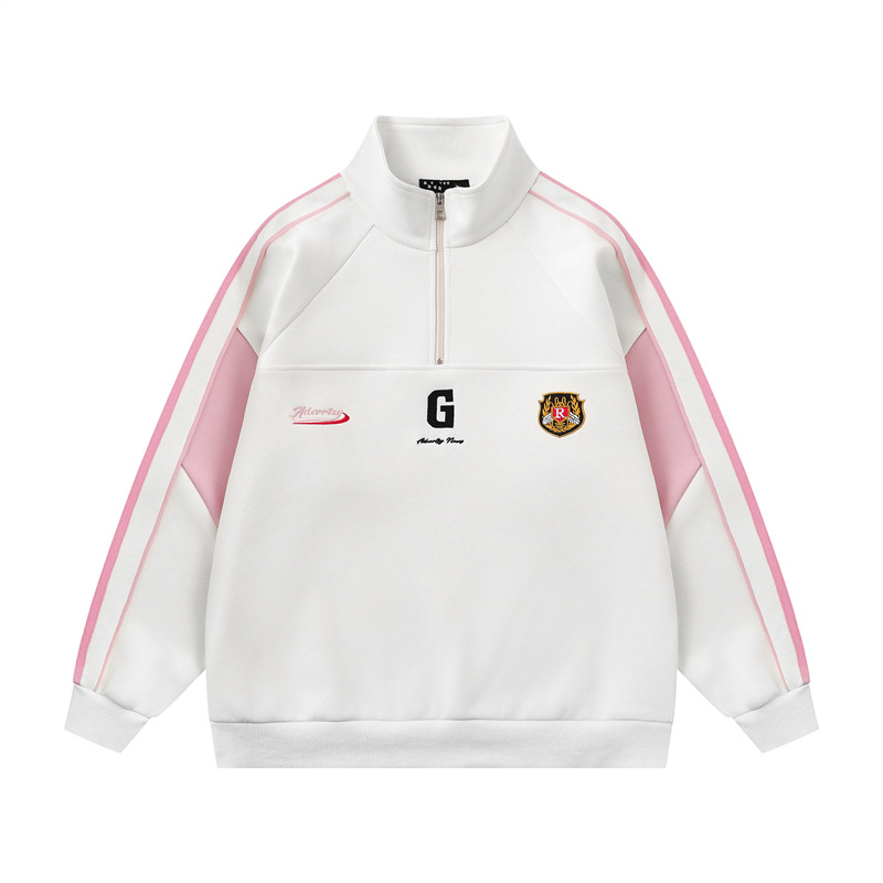 Spring retro design jacket with zipper for leisure for men and women