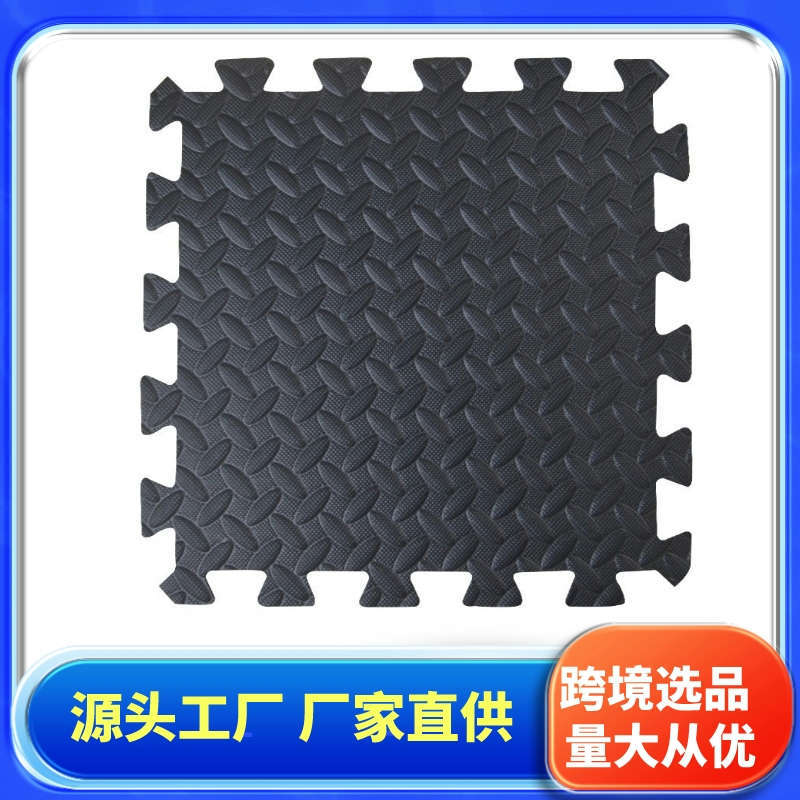 Patrón de hoja negra 30*30 empalme estera de piso de espuma de empalme estera Eva estera de arrastre en stock