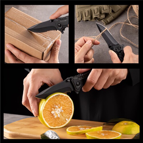 Factory Outdoor Folding Knife Self-defense Sharp Follows Height Hardness Mini Wilderness Camping Multi-purpose Stainless Steel Folding Knife