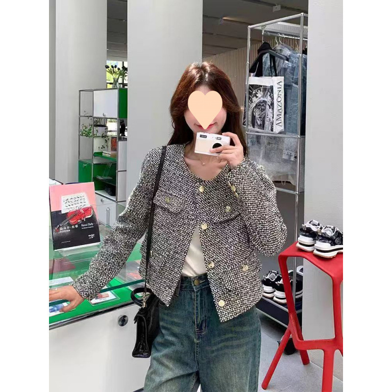 2025年春秋の女性向けフレンチハイエンドスモールフレグランスジャケット、新作人気ハイエンドセレブ気質初秋トップス|undefined