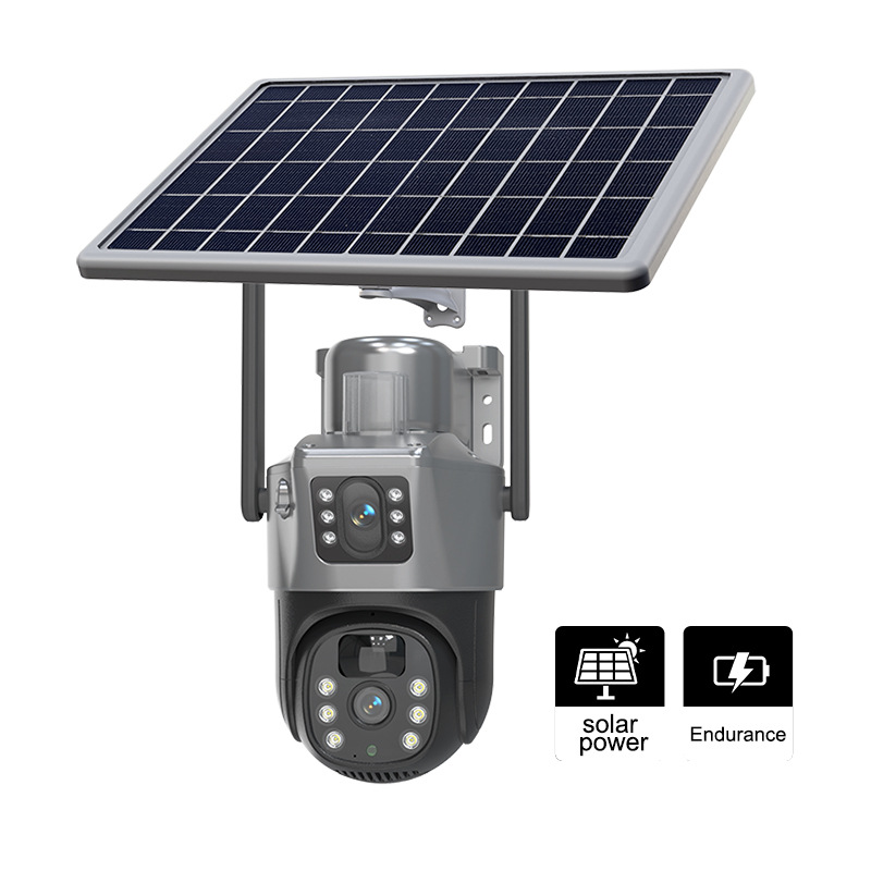 Cámara de Vigilancia Solar para Exteriores 360 Grados de Plástico ABS, Visión Nocturna y Alta Definición, para Exteriores image 4