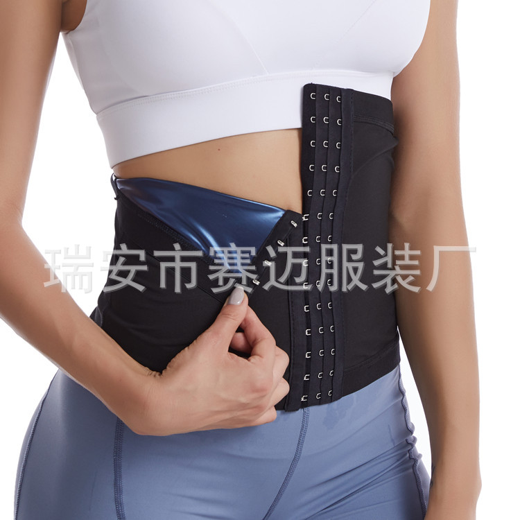 (PU azul) cinturón de tres pechos