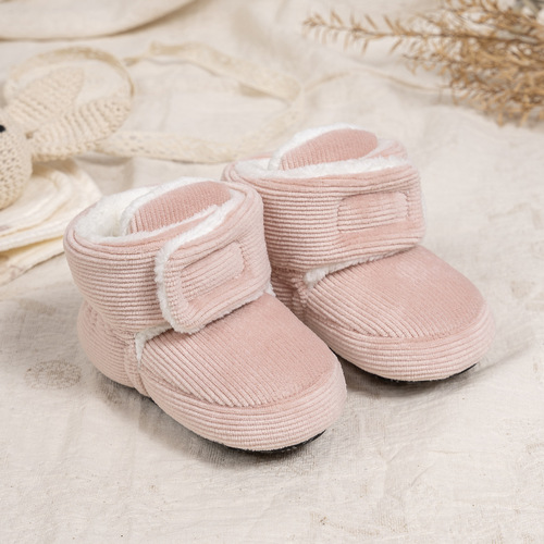 New baby shoes winter warm cotton shoes Velcro sleeve boots soft sole toddler shoes Baby shoes