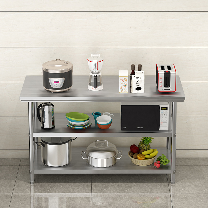 不锈钢工作台厨房不锈钢工作台操作台双层三层不锈钢平板操作台