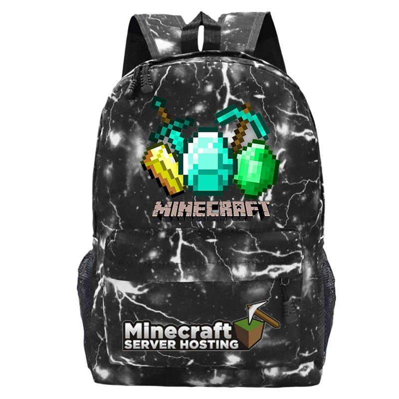 Детский рюкзак-плечевая сумка (Minecraft), принтая школьная сумка, один размер, легкий 0.311 кг